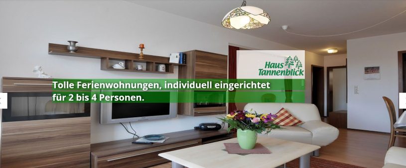 Neu gestaltete Homepage - Haus Tannenblick St. Blasien